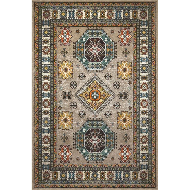Tapis tissé lavable à motif de losanges traditionnel, Tapis de couloir 4 pi 11 po x 9 pi 10 po inclus