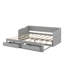 Lit de jour simple en bois avec couchette et tiroirs de rangement-1391266032