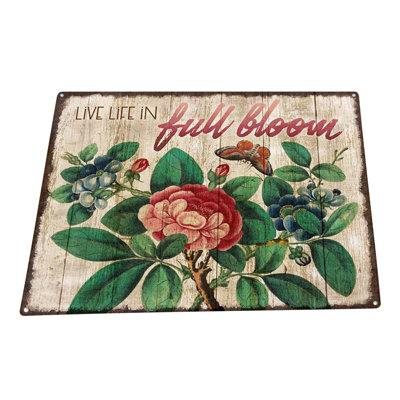 Live Life in Full Bloom Sign