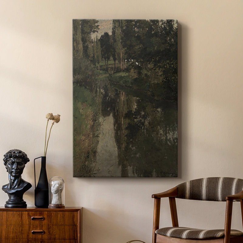 Paysage rétro CXLV - galerie Cavas sur mesure, H 36 po x l 24 po