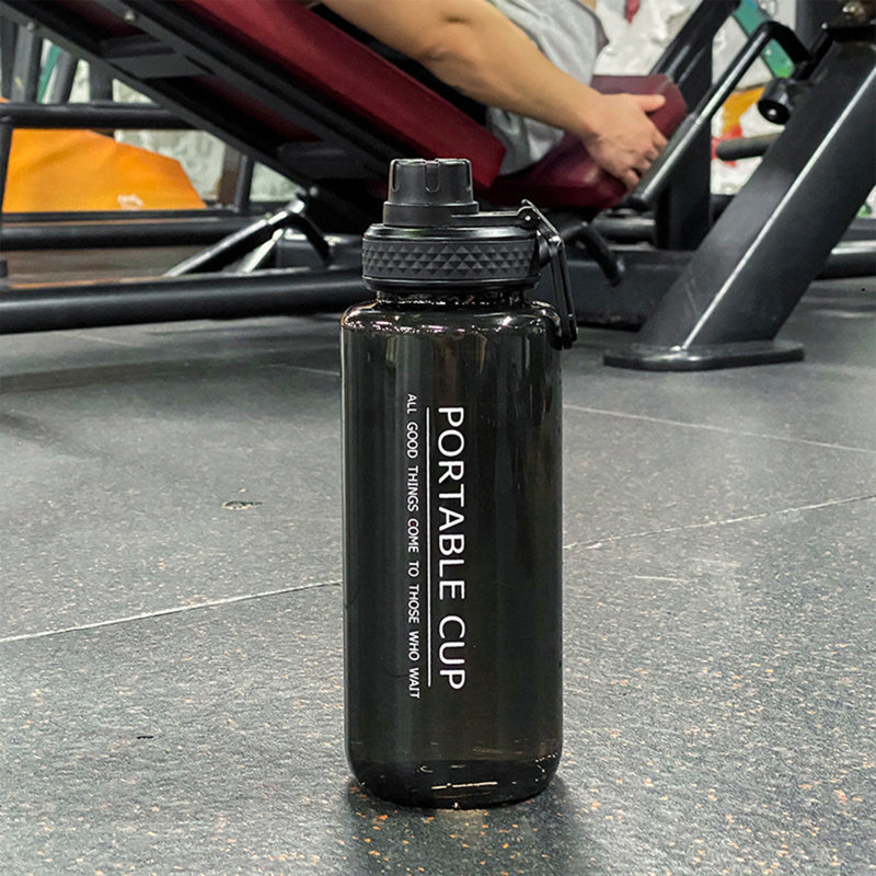 Bouteille d'eau Étanche Bouteille d'eau de sport avec poignée Tasse pour salle de sport