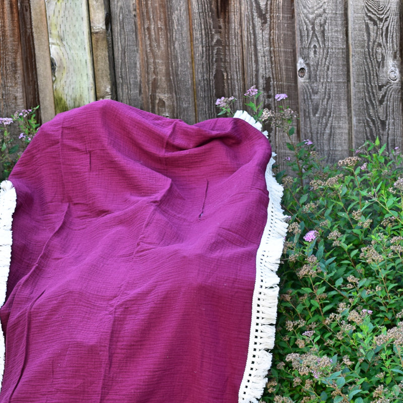Couverture pour bébé 100% coton Jered, Rouge
