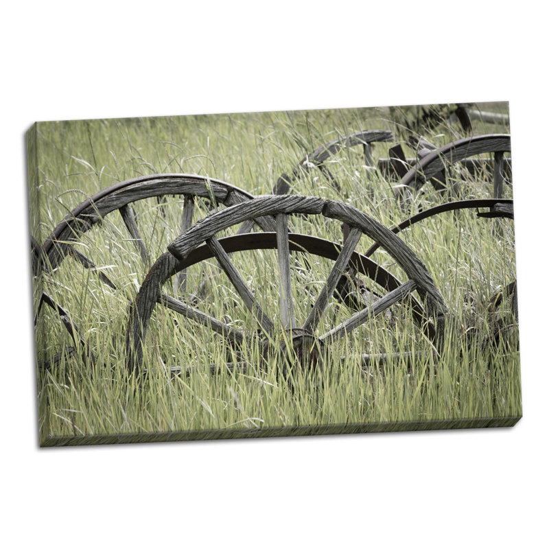 « ole wagon wheels ii », reproduction de photo sur toile tendue