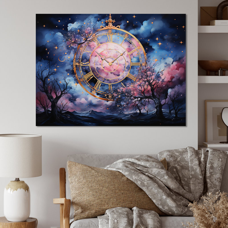Astrologie étoilée d'oracle I, reproduction d'art sur toile, H 24 po x l 32 po x P 1 po, Toile tendue