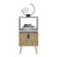 Table de chevet A Magness, chambre, blanc / macadamia