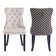 Tufted Velvet Wing Back Side Dining Chairs