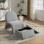 Fauteuil rembourré sans accoudoir avec rangement de 24,8 po de largeur pour le salon, la chambre à coucher, le bureau et la salle de lecture-131279282