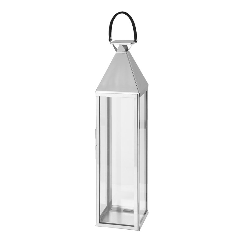 Floor Lantern, Shiny Copper, 93.5cm H x 18.5cm W x 19cm D