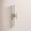 Rosamond 4,75 po Meuble-lavabo 2 lumières avec abat-jour en acrylique blanc-811681748