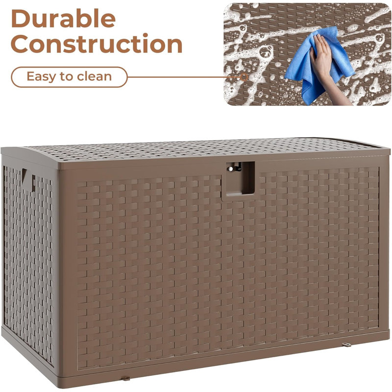 Boîte de rangement pour terrasse 120 gallons imperméable