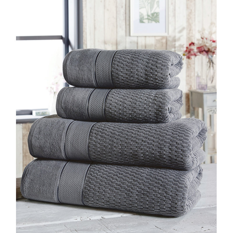 Asare 100% Cotton Midweight Waffle Mulit-Size Set, Grey