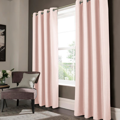 Wilfredo Embossed Matte Room Darkening Grommet Window Curtains