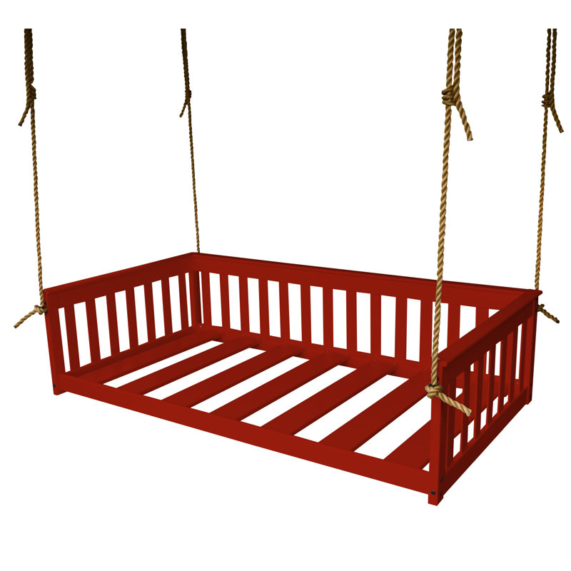 Lit de jour suspendu Carol Mission, Rouge, Simple