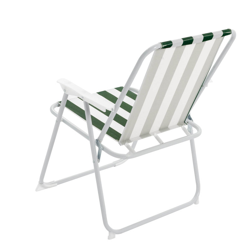 Harbour Housewares Folding Metal Beach Chairs, Green