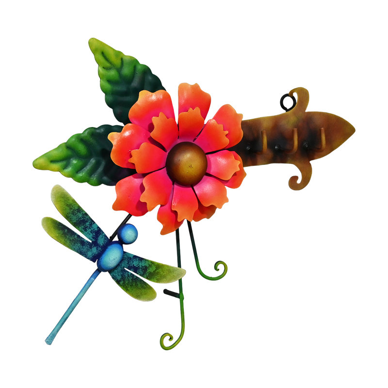 Painted Tin Hummingbird Keyholder