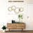 3D Metal Wall Decoration With Gold - Mirrored Art For Living Rooms, 42.25"X22 Mirrors,