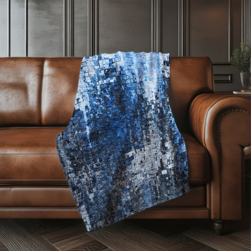 Jeté carré Addison Sherpa ASB581, Blue