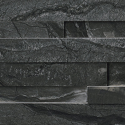Stonecrest 6 in. x 18 in. Split Face Natural Stone Ledger Corner Wall Tile, Ashen Black