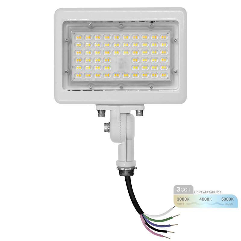 White 50W LED Outdoor Flood Light with Adjustable Mount