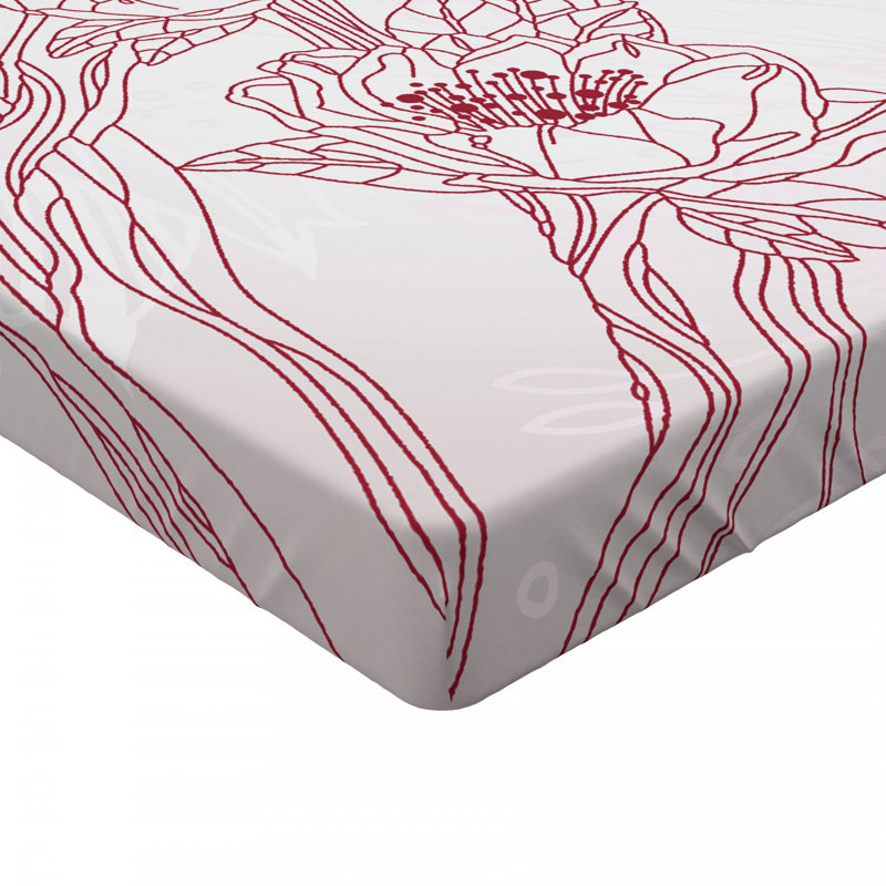Microfiber Floral Fitted Sheet, Full Fitted Sheet