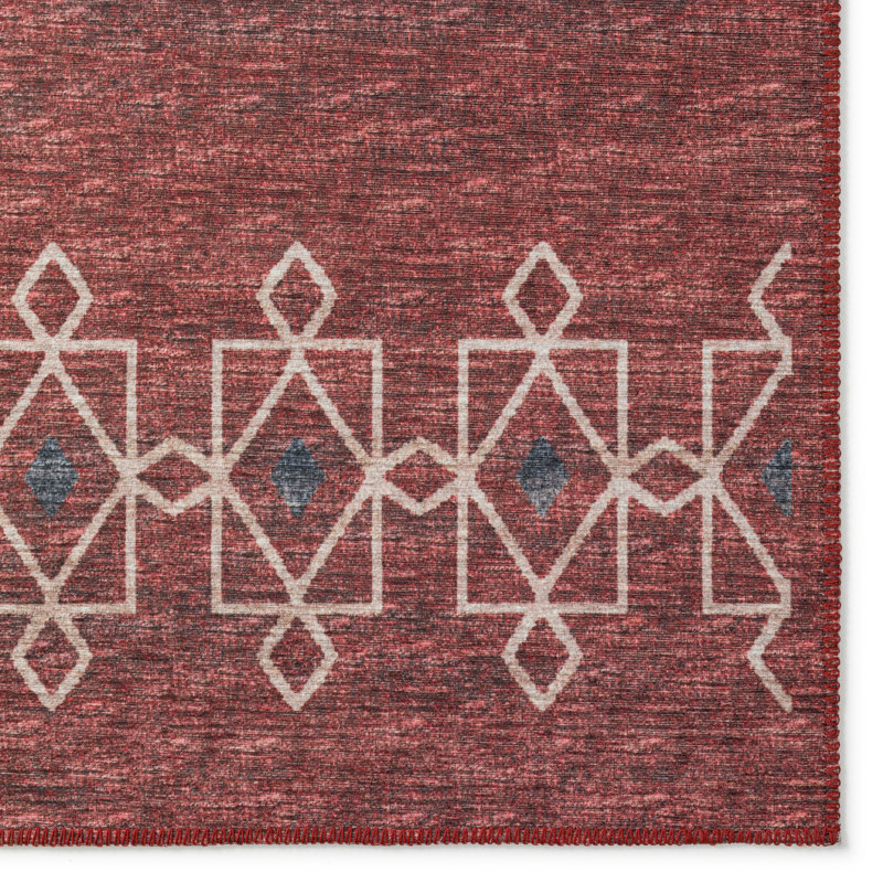 Anberlynn Chenille Washable Southwestern Rug, Rectangle 10' x 14'