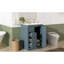 Meuble-lavabo 24 po avec lavabo en céramique intégré, 1 porte, 3 tiroirs, meuble-lavabo simple pour petite et moyenne salle de bain, bleu