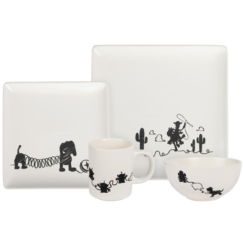 4 Piece Ceramic Dinnerware Set