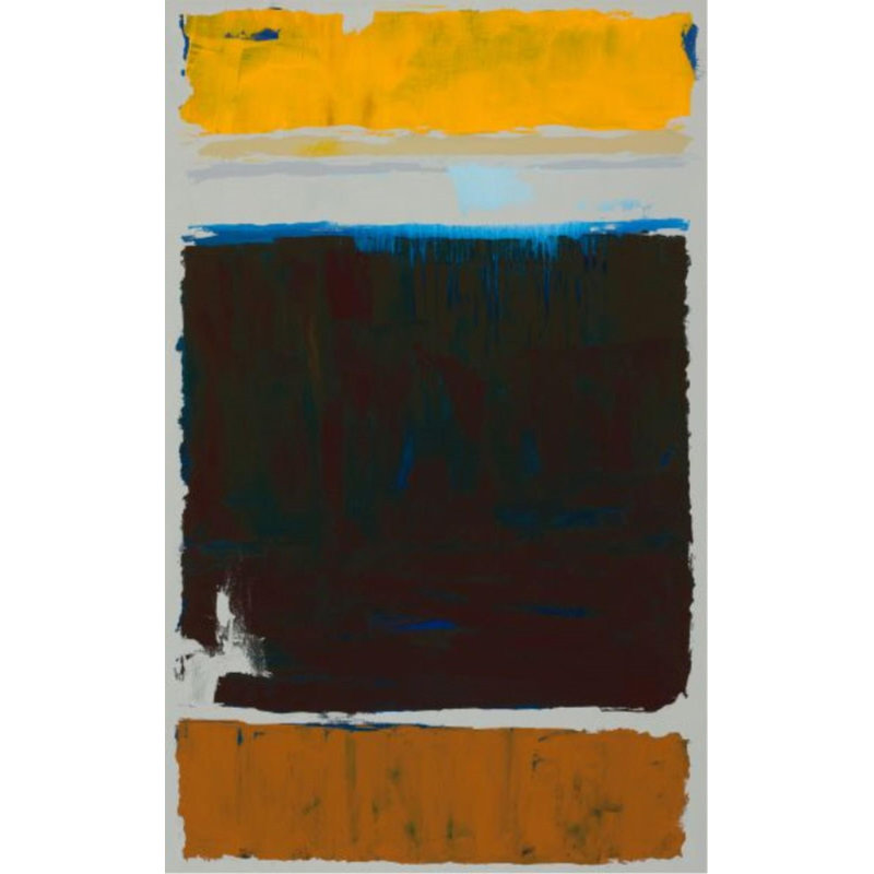 «Contrary Square» par Sara Brown, impression sur toile tendue, Pinceau gel, H 64 po x l 40 po x 1,5 po