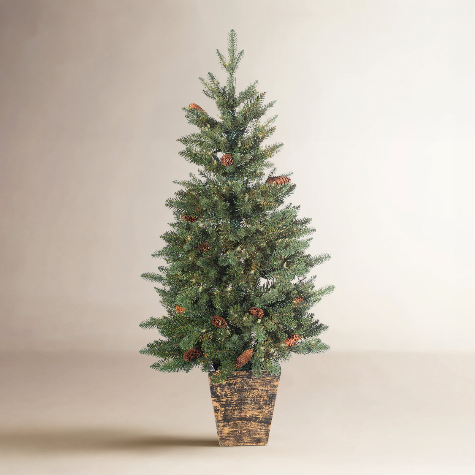 Potted 4' Pre-Lit Pine Tree