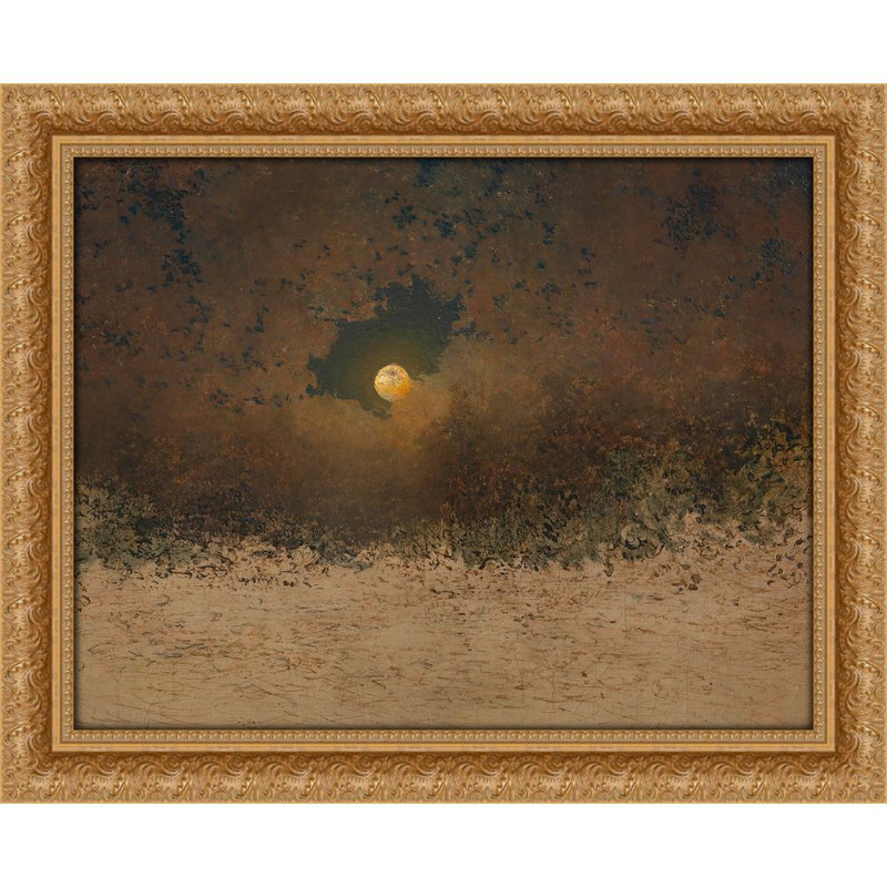 Mondlandschaft mit bewolktem Himmel (vers 1850), H 18 po x l 24 po