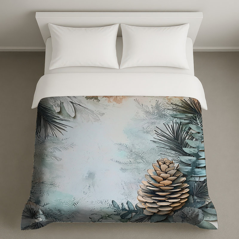 Pinecone Eucalyptus Arrangement Duvet Covers, Twin