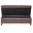20.5" Wide Storage Bench With Faux Leather Padding - Brown 50" Long Wooden Frame Seat-1153256456