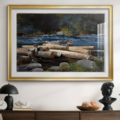 Hudson River, Logging-Winslow Homer-Framed Gallery Wrapped Canvas-1897