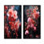 Ethelyn - Ensemble de 2 reproductions d'art sur toile Fuschia-102596606-102596604