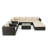 Jossif 9 - Person Patio Conversation Sets with Cushions