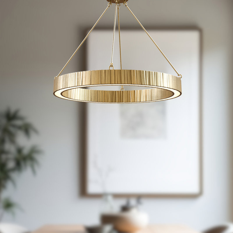 Kensington 1 - Light LED Pendant, Vintage Brass