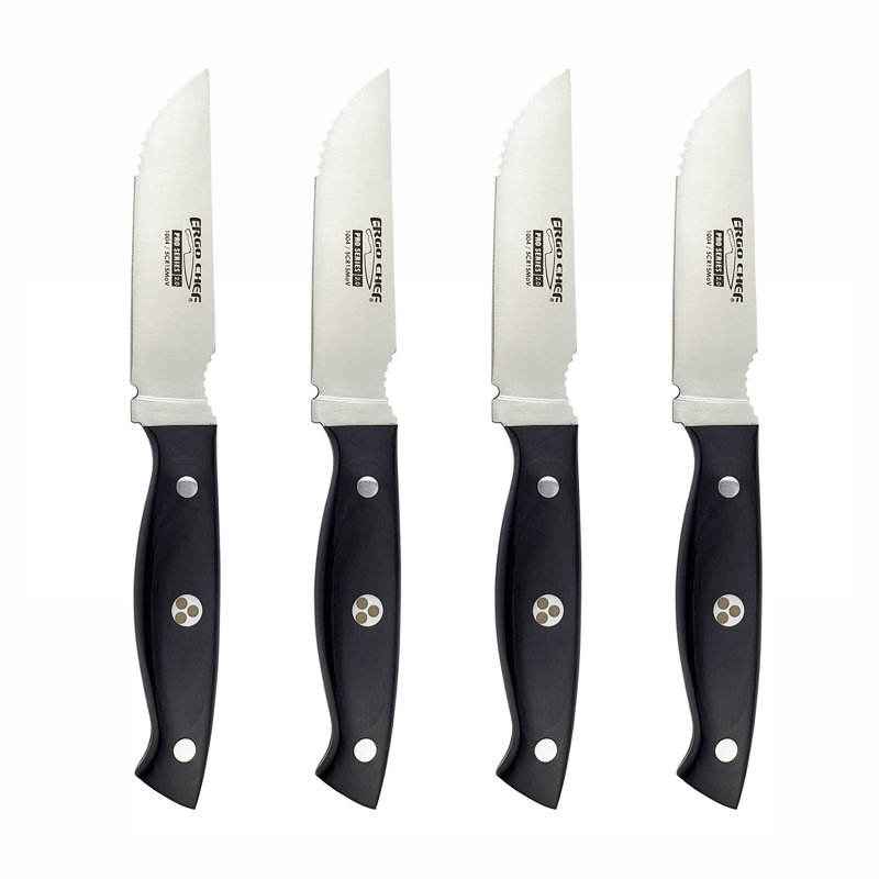 Ergo Chef 4 Piece High Carbon Stainless Steel Steak Knife Set