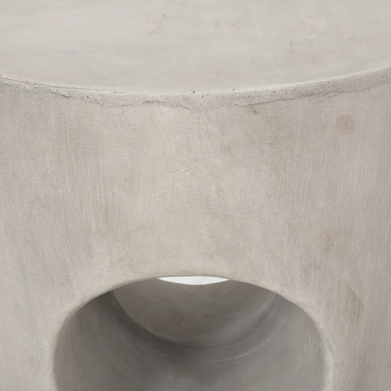 Table d'appoint 14,5 pi moderne en oxyde de magnésie, Gris