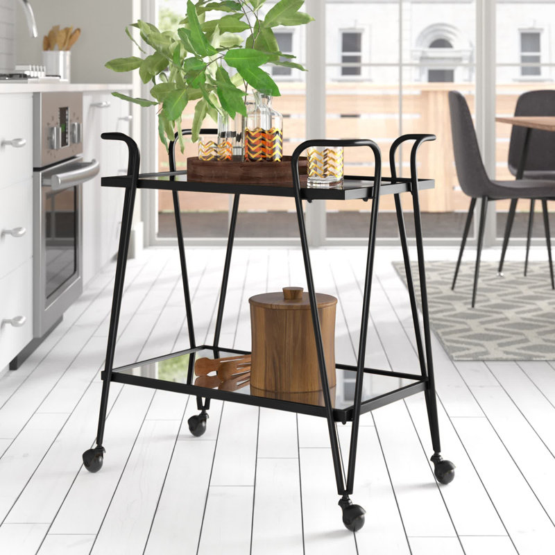 Metal Bar Cart, Black