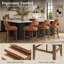 Ensemble de 2 tabourets de bar, tabourets de bar rembourrés à hauteur de comptoir, tabourets de comptoir modernes avec pieds en bois pour îlot de cuisine, orange