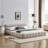 Chenille Fabric Grounded Bed Frame-453298001
