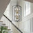 Aissa 8-Light Dimmable Modern Stairway Geometric Cage Chandelier