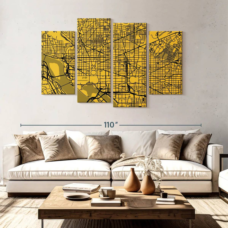 Carte de la route urbaine Aliaz Washington, H 54 po x l 84 po