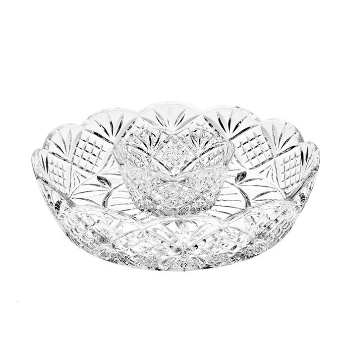 Cristal de Dublin festonné Chip & Dip