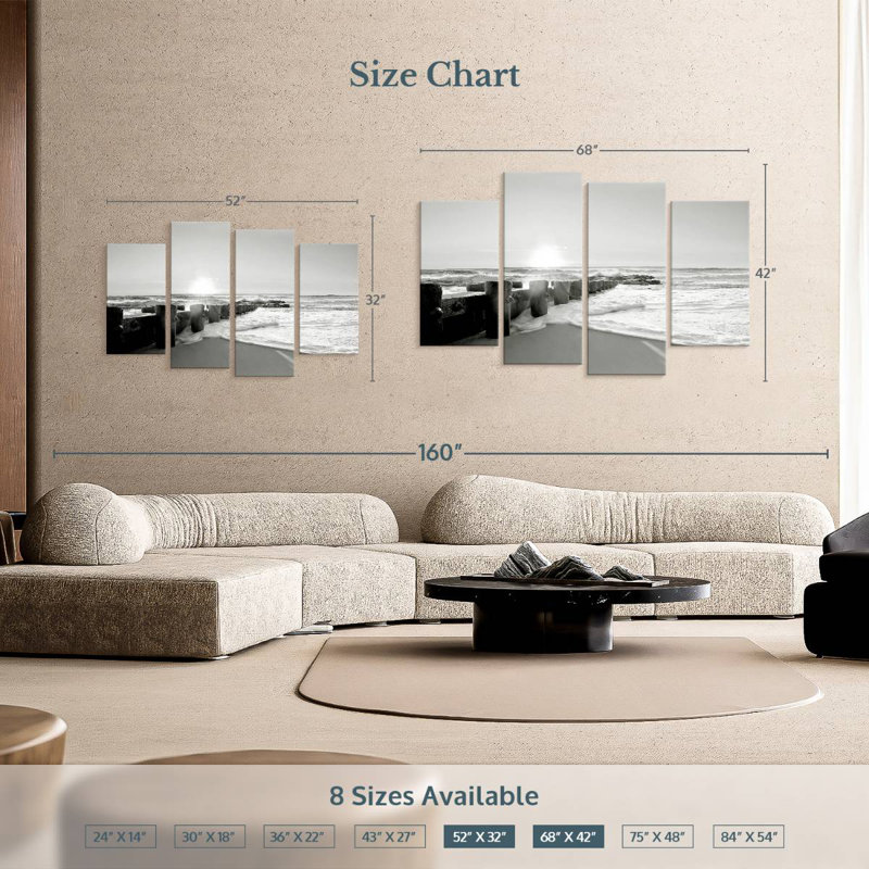 Aletra Shifting Shore, 42" H x 68" W