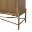 Buffet en bois Milo avec ports de chargement USB et base en métal