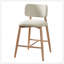 Tabouret de bar moderne de 25,7 po de hauteur et siège en tissu d'hévéa, revêtement beige, tabouret de comptoir moderne (ensemble de 2)-1176926301