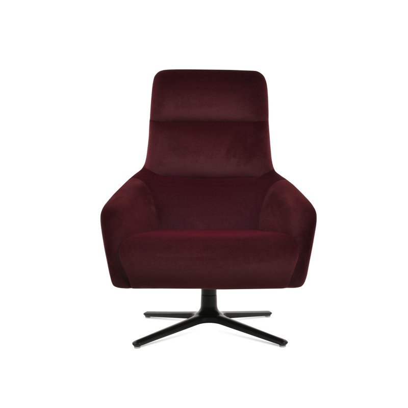 Chaise ovale BRC en velours cerise