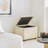 21.7" Wide Square Upholstered Ottoman