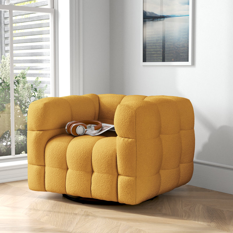 Chaise pivotante Avdul, Boucle jaune